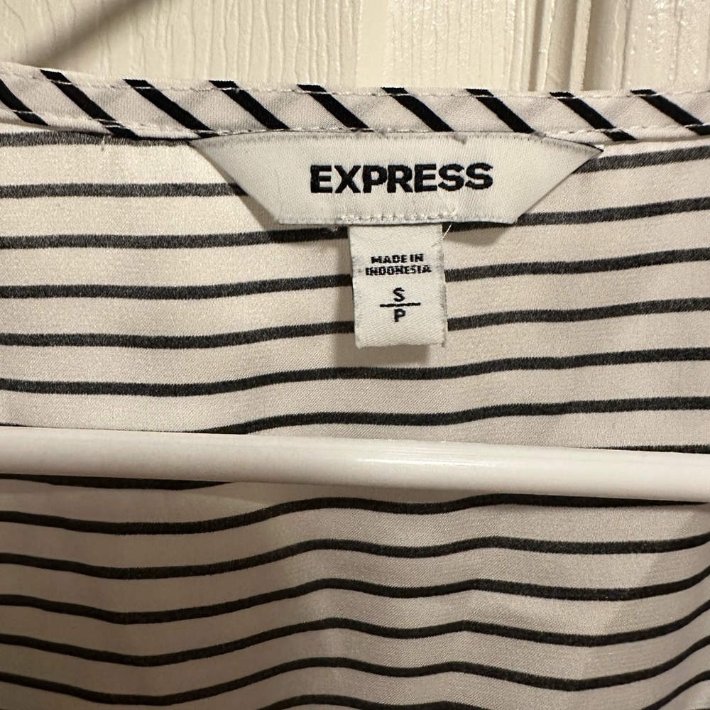 Express Monochrome Striped Blouse